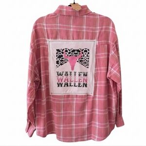 Morgan Wallen Upcycled Plaid Shirt Hand Crafted
